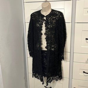 BLACK unbranded well constructed Lacey cardigan medium.